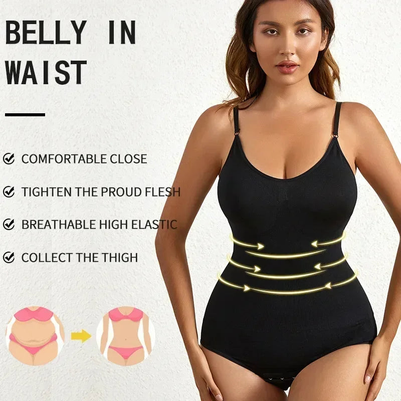 1 Piece Solid Seamless Brief Shaping Shapewear Bodysuit