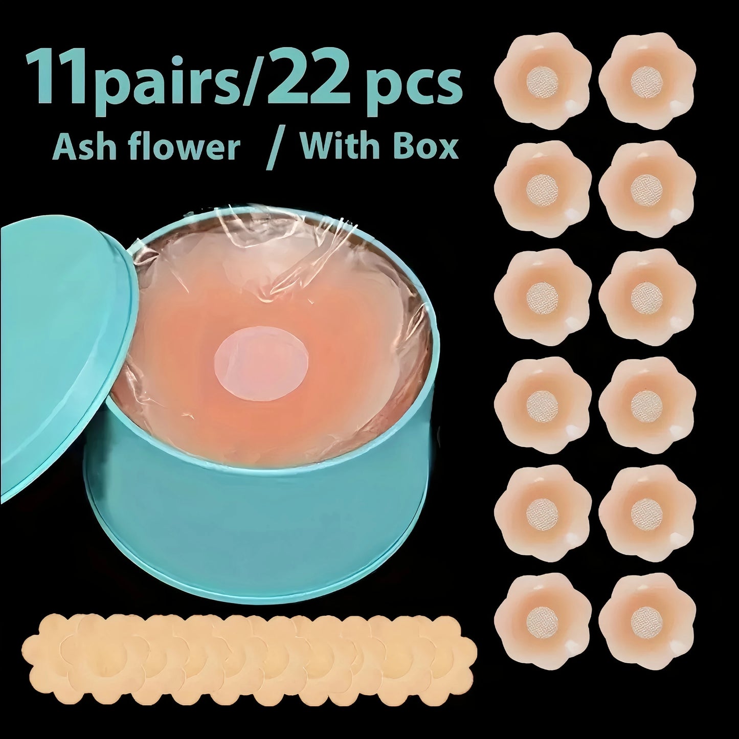 11 Pairs/22 Pieces of Reusable Silicone Nipple Covers