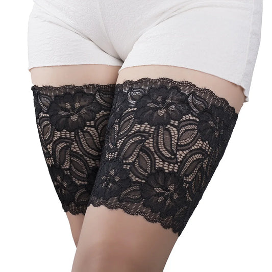Anti chafing thigh bands Sexy Lace two anti-slip silicone strips