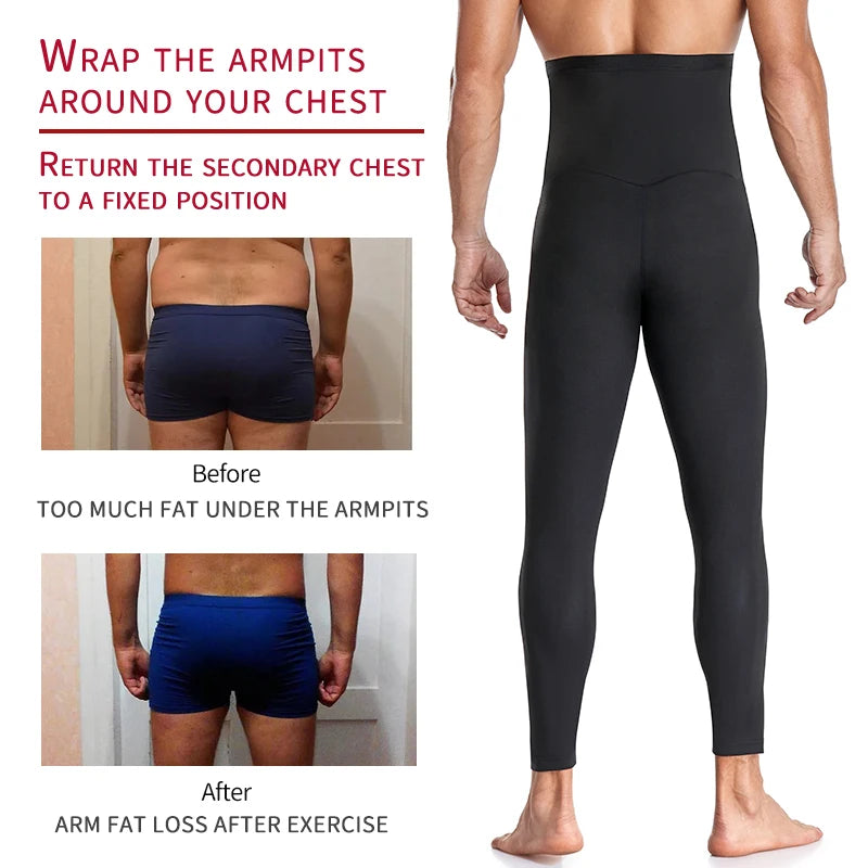 Mens Body Shaper Abdomen Reducer Thermo Sauna Sweat Pants