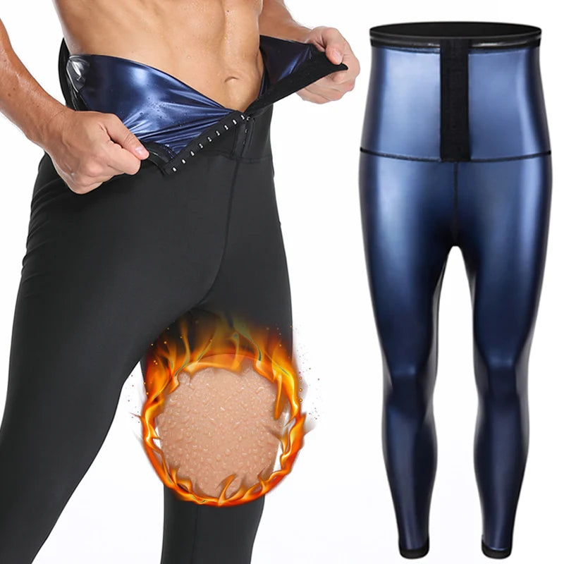 Mens Body Shaper Abdomen Reducer Thermo Sauna Sweat Pants