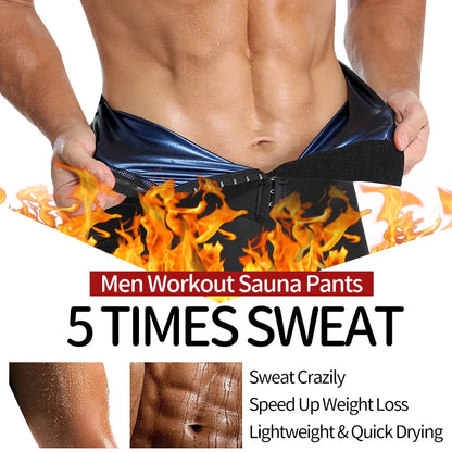 Mens Body Shaper Abdomen Reducer Thermo Sauna Sweat Pants