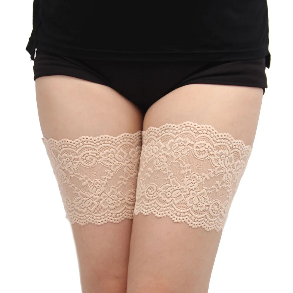 Anti chafing thigh bands Sexy Lace two anti-slip silicone strips