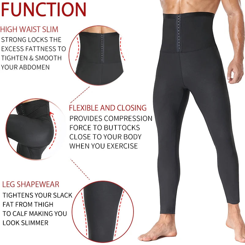 Mens Body Shaper Abdomen Reducer Thermo Sauna Sweat Pants