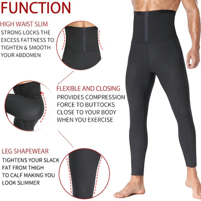 Mens Body Shaper Abdomen Reducer Thermo Sauna Sweat Pants