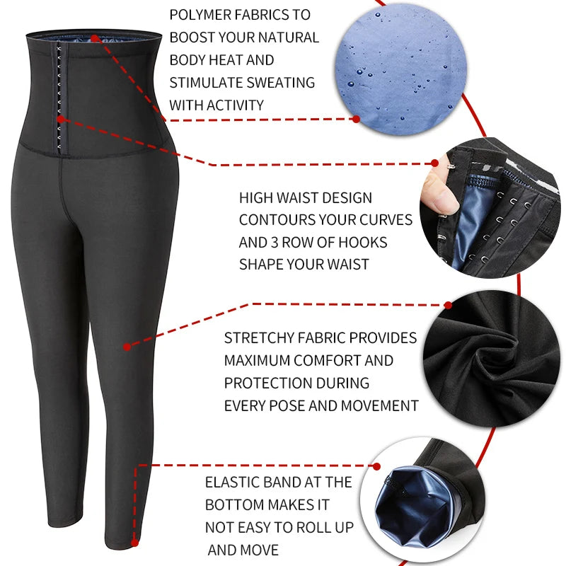 Mens Body Shaper Abdomen Reducer Thermo Sauna Sweat Pants