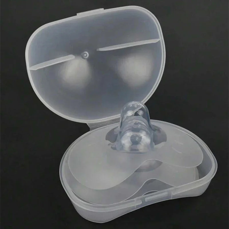 2pcs Silicone Nipple Protector With Storage Box