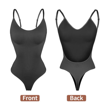 Bodysuit Shapewear Deep V-Neck Body Shaper Backless