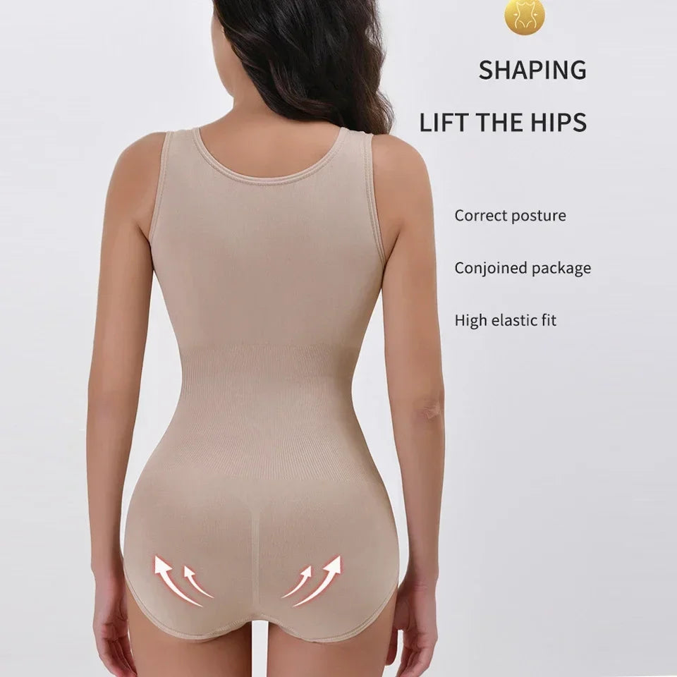 New Bodysuit Shapewear with Zipper Belt Women