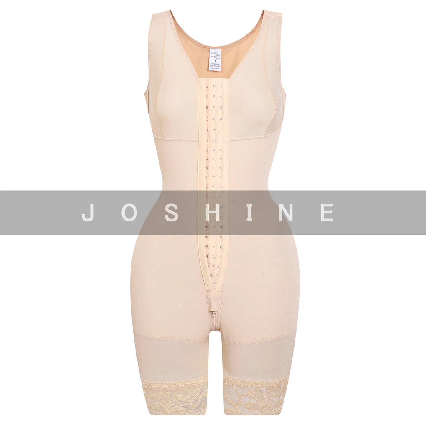 Full Body Shaper High Compression Shapewear Girdle With Brooches
