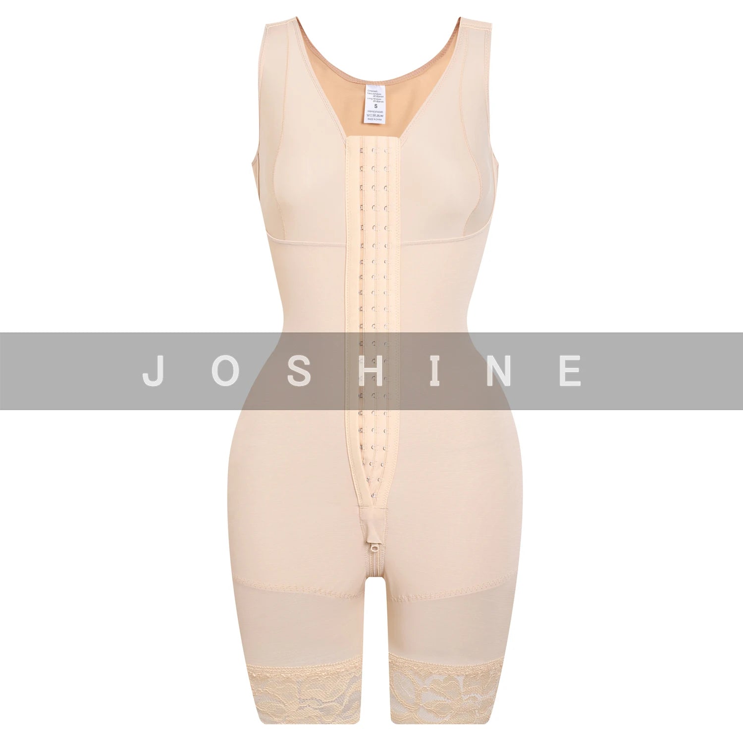 Full Body Shaper High Compression Shapewear Girdle With Brooches