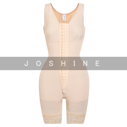 Full Body Shaper High Compression Shapewear Girdle With Brooches