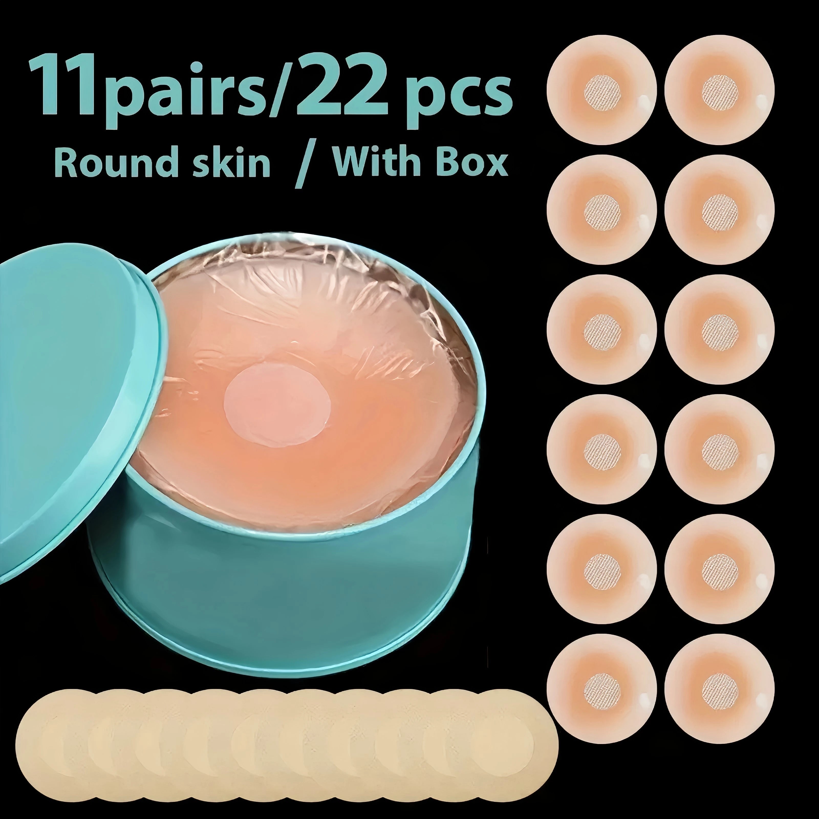 11 Pairs/22 Pieces of Reusable Silicone Nipple Covers