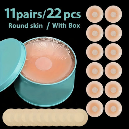 11 Pairs/22 Pieces of Reusable Silicone Nipple Covers