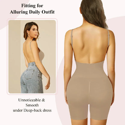 Invisible Seamless Bodysuit Shapewear Women Backless Design