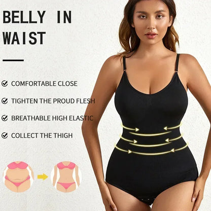 1 Piece Solid Seamless Brief Shaping Shapewear Bodysuit