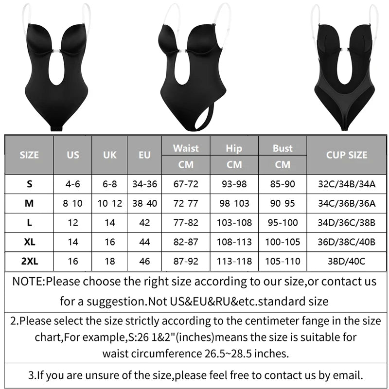 Backless Bodysuit Shapewear for Women Built