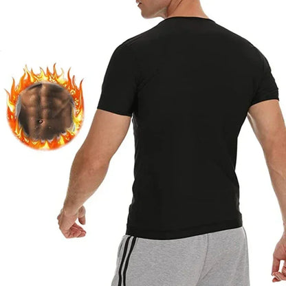 Men Sweat Sauna T-shirt Waist Trainer Slimming Suit Body Shapers Shapewear