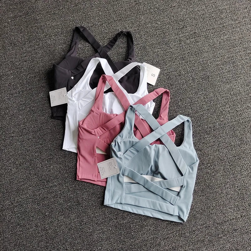 Women Sports Bra Top Push Up Fitness Yoga Bra Underwear Sport