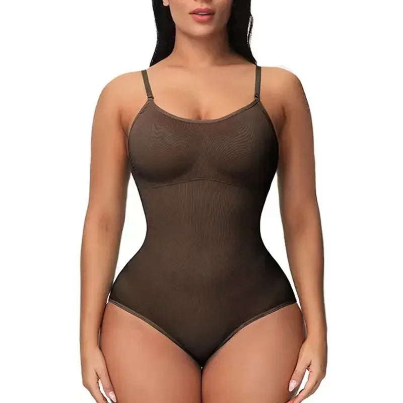 1 Piece Solid Seamless Brief Shaping Shapewear Bodysuit