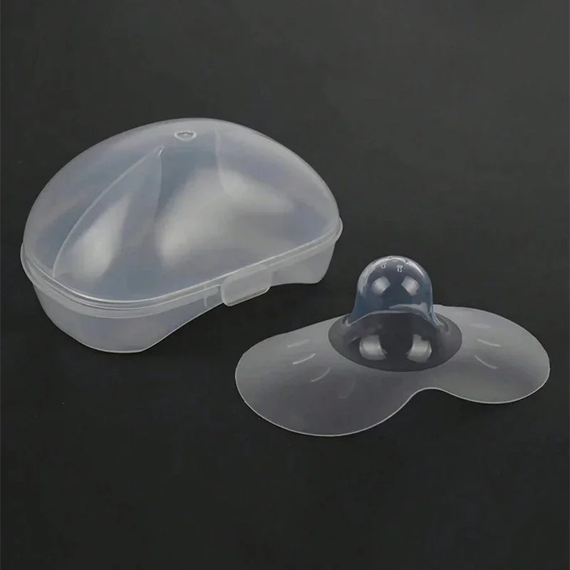 2pcs Silicone Nipple Protector With Storage Box