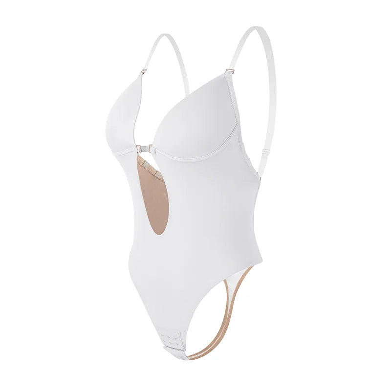 Bodysuit Shapewear Deep V-Neck Body Shaper Backless