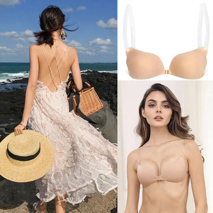Nipple Cover Invisible Bra Lingerie Women Push Up Silicone Wedding Sticky Reusable