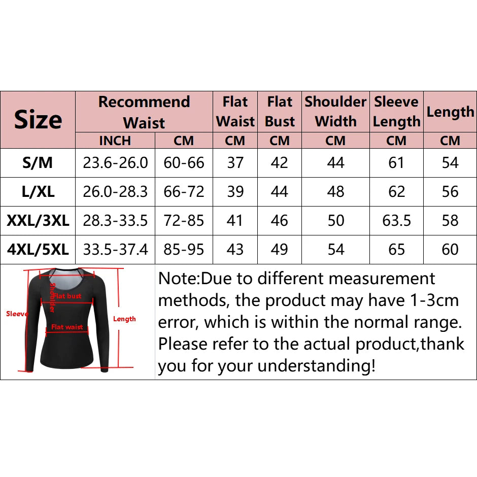 Body Shaper Long Sleeve TOP Sauna Shapers Hot Sweat Sauna Effect
