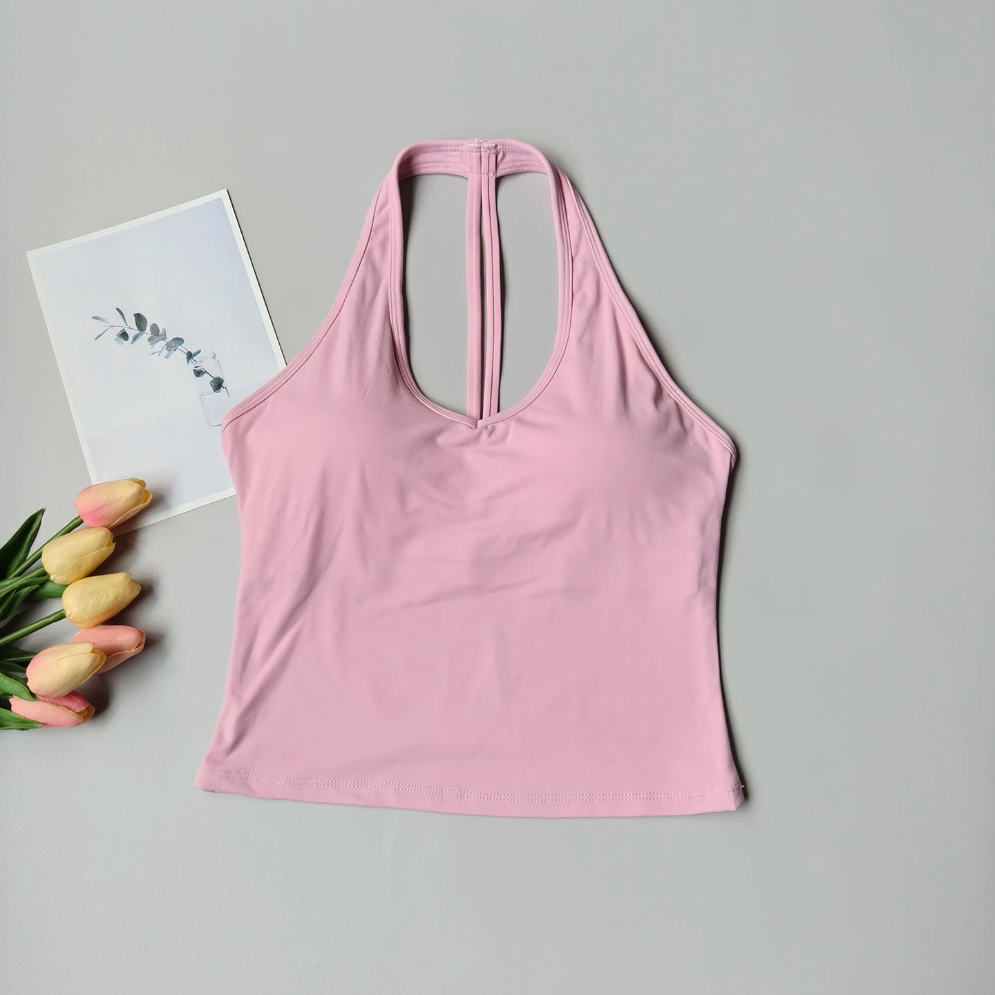 Sports Bra Women's V-neck Halter Neck