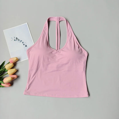 Sports Bra Women's V-neck Halter Neck