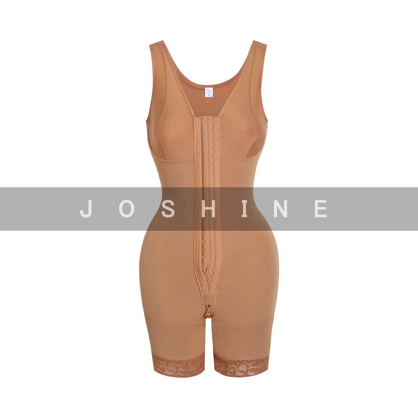 Full Body Shaper High Compression Shapewear Girdle With Brooches