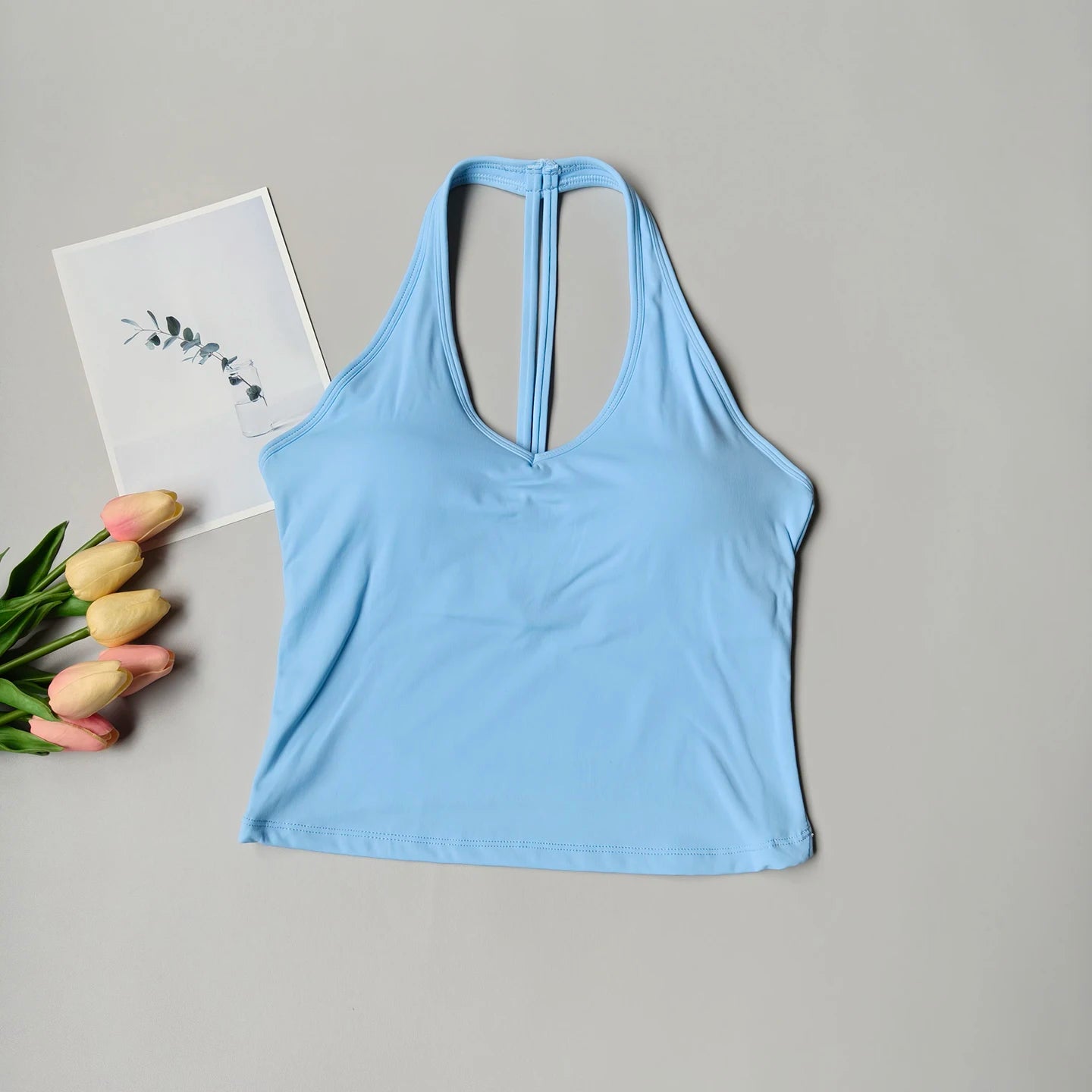 Sports Bra Women's V-neck Halter Neck