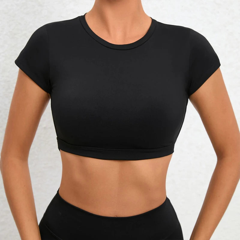 Hearuisavy Summer Sports Shirts Breathable Workout Tops Fitness Sportswear | Backless
