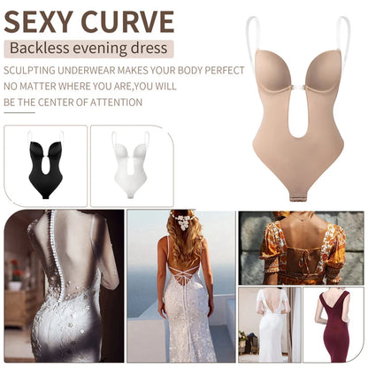 Backless Bodysuit Shapewear for Women Built