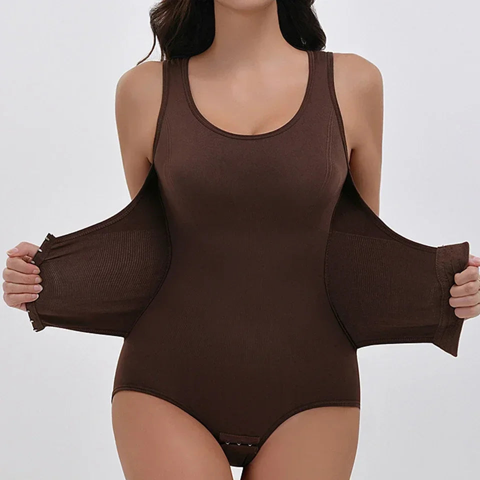 New Bodysuit Shapewear with Zipper Belt Women