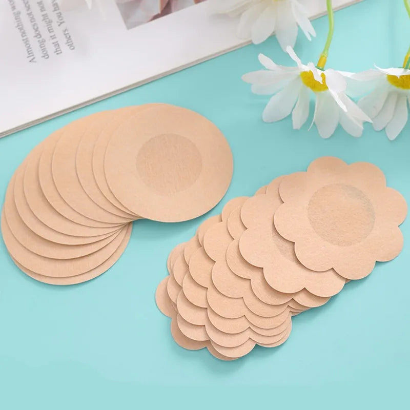 50Pcs Cloth Nipple Cover Teat Hide Women Nipple Pasties Piece Breast Petals I