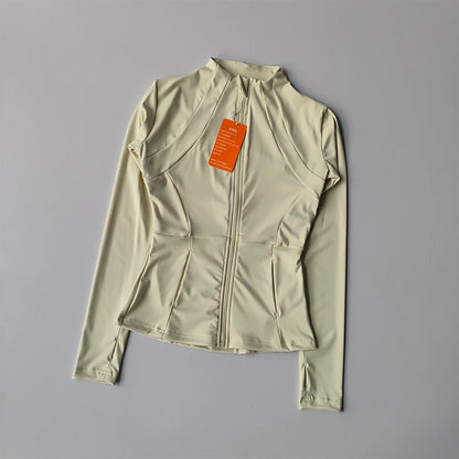 Women Sports Jacket Zip Fitness Yoga Shirt Workout Running Coats