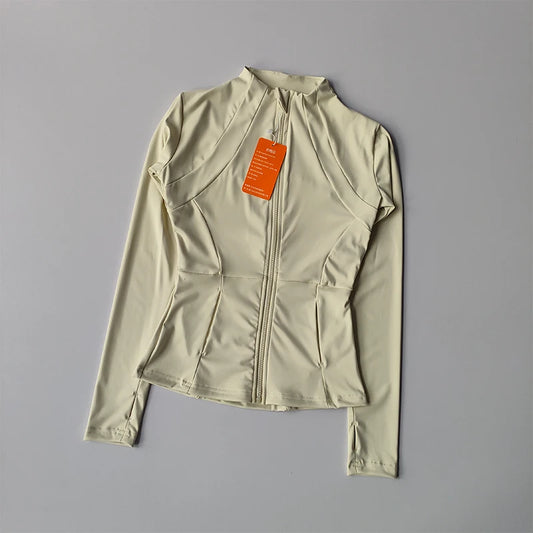 Women Sports Jacket Zip Fitness Yoga Shirt Workout Running Coats