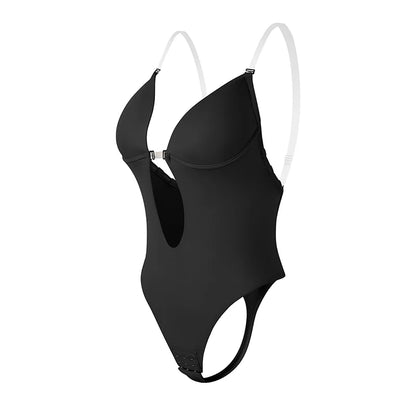 Bodysuit Shapewear Deep V-Neck Body Shaper Backless