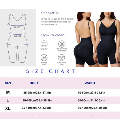 Invisible Seamless Bodysuit Shapewear Women Backless Design