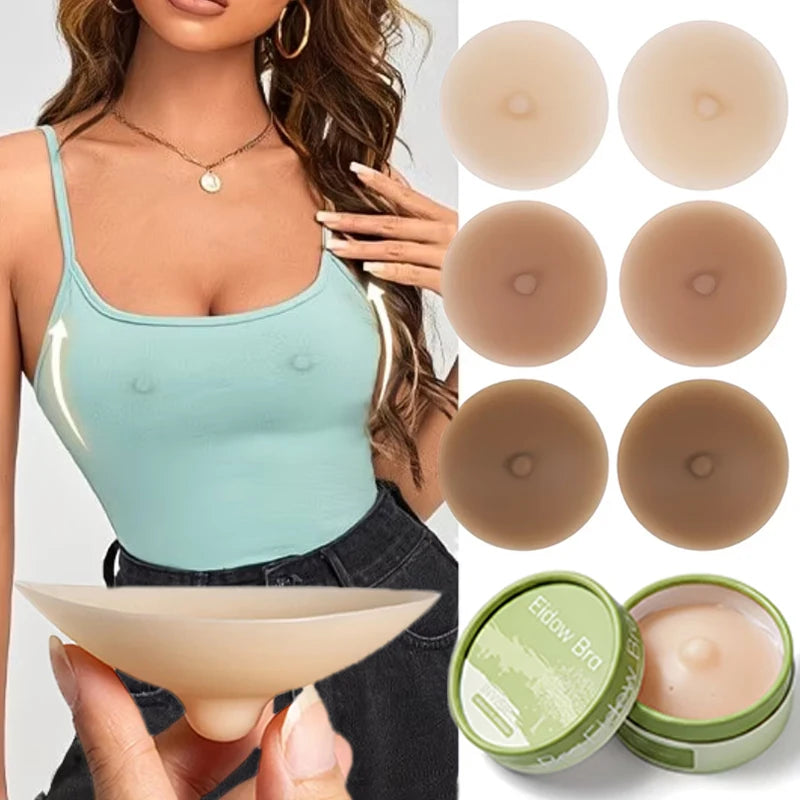 Realistic Nipple Covers Women Silicone 3D Reusable Breast Pad