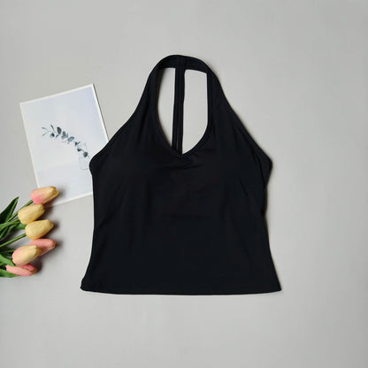 Sports Bra Women's V-neck Halter Neck