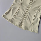 Women Sports Jacket Zip Fitness Yoga Shirt Workout Running Coats