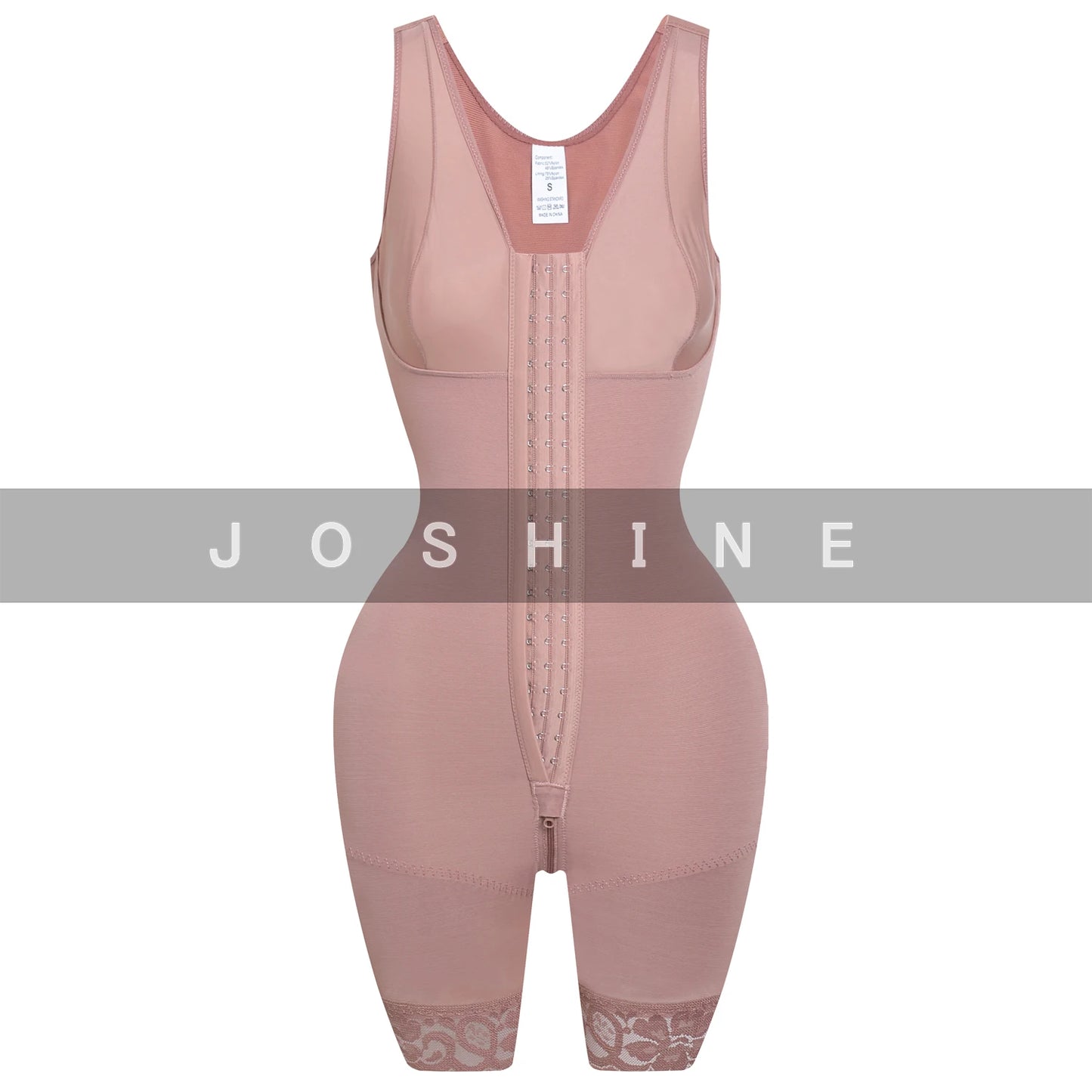 Full Body Shaper High Compression Shapewear Girdle With Brooches