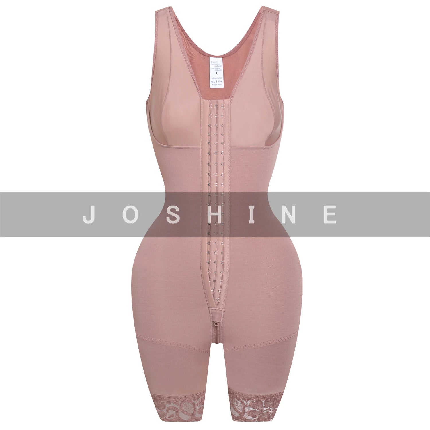 Full Body Shaper High Compression Shapewear Girdle With Brooches