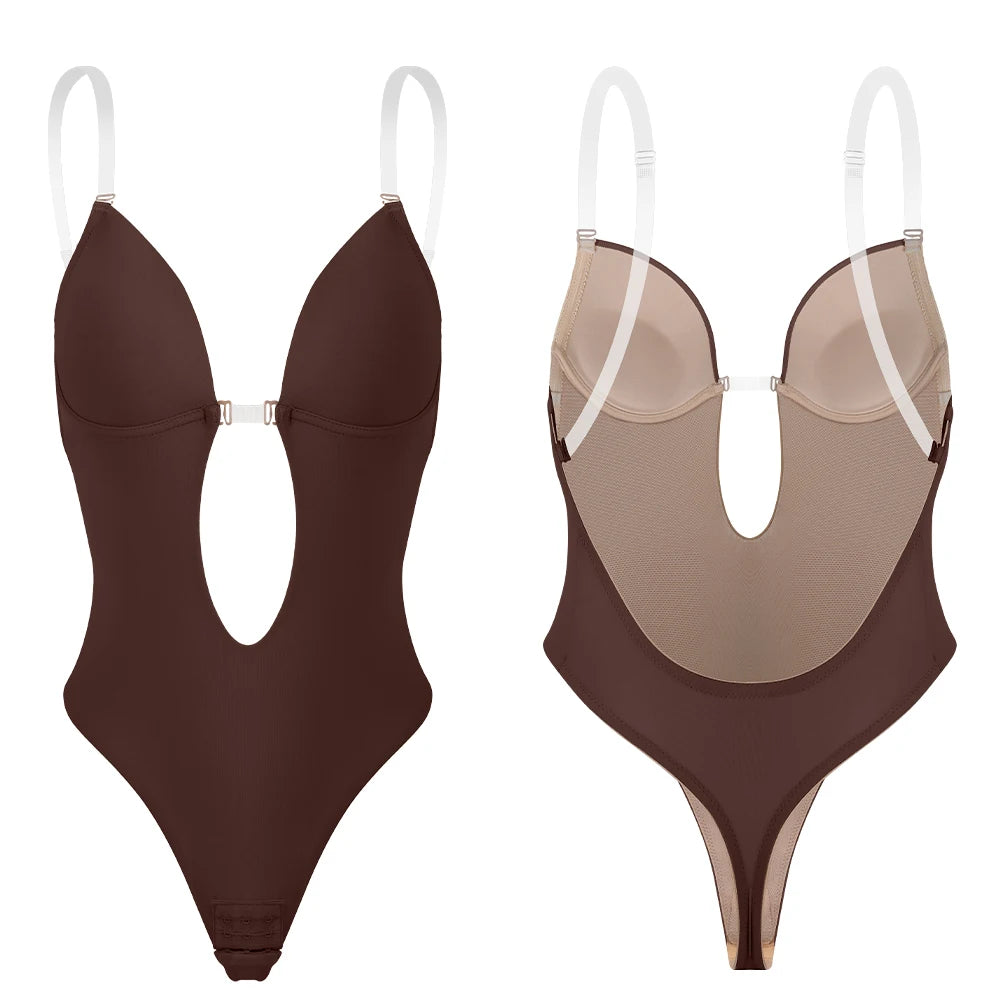 Backless Bodysuit Shapewear for Women Built