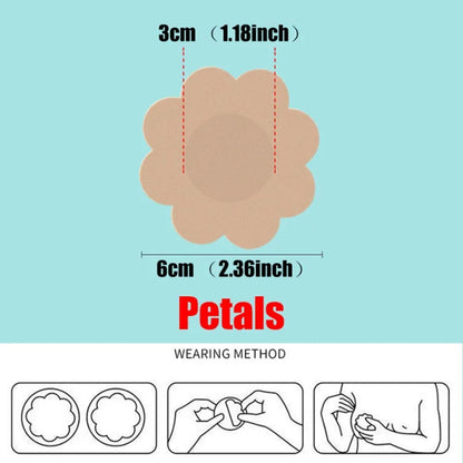50Pcs Cloth Nipple Cover Teat Hide Women Nipple Pasties Piece Breast Petals I
