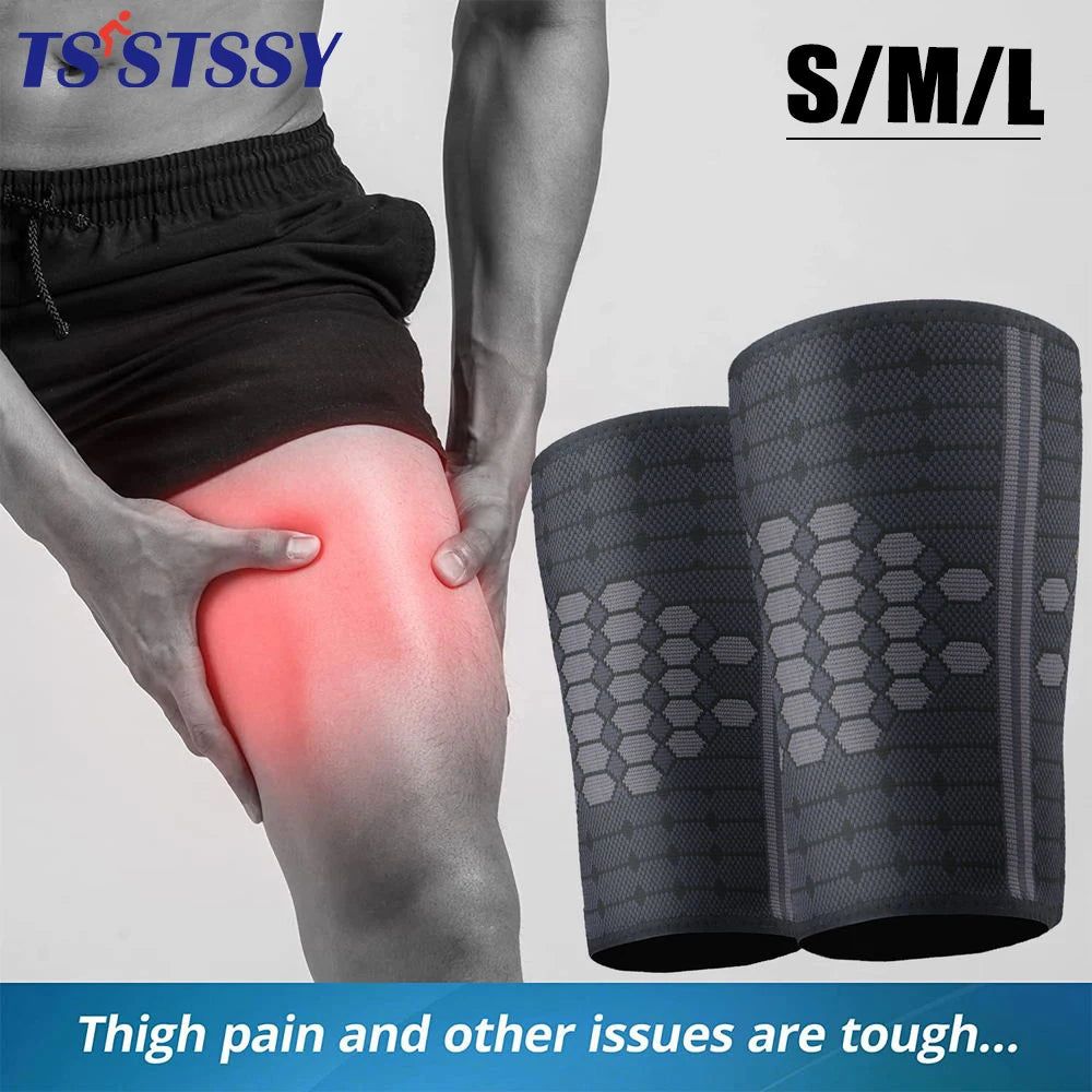 1Pair Upper Thigh Brace Hamstring & Quad Compression Sleeves