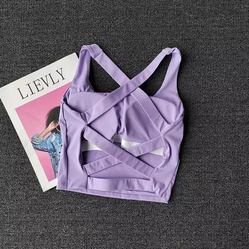 Women Sports Bra Top Push Up Fitness Yoga Bra Underwear Sport