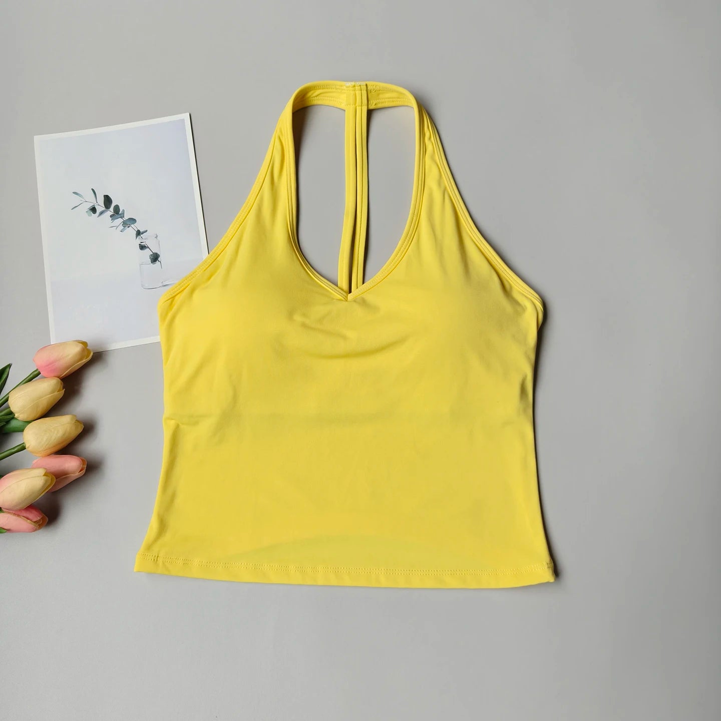 Sports Bra Women's V-neck Halter Neck